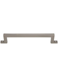 Campaign Bar Cabinet Pull - 5 inch Center-to-Center in Brushed Nickel.